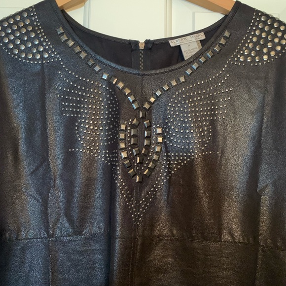 Faux leather studded top - Picture 2 of 5